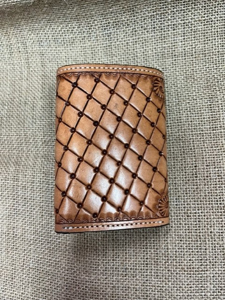 Men's Tooled Leather Trifold Wallet - XWTH1001 - Blair's Western Wear Marble Falls, TX