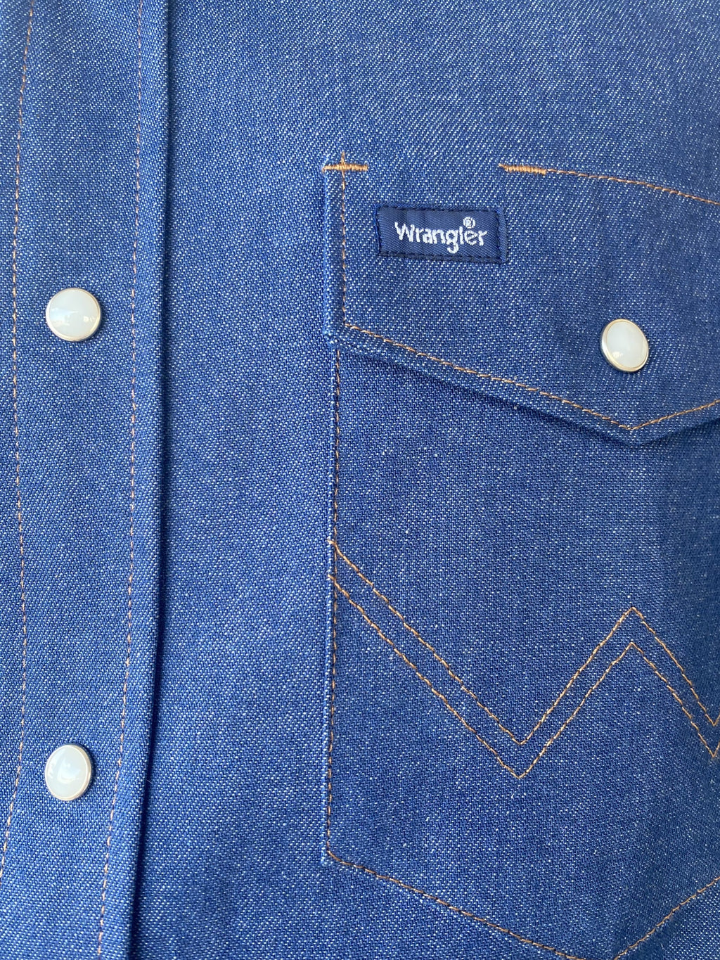 Wrangler Work Shirt Dark Wash - MS70119 - BLAIR'S Western Wear located in Marble Falls TX