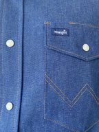 Wrangler Work Shirt Dark Wash - MS70119 - BLAIR'S Western Wear located in Marble Falls TX