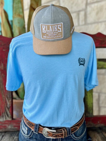 Men's Cinch T-Shirt with Cowboy Graphic and Logo - MTT1690577 - BLAIR'S WESTERN WEAR MARBLE FALLS, TX