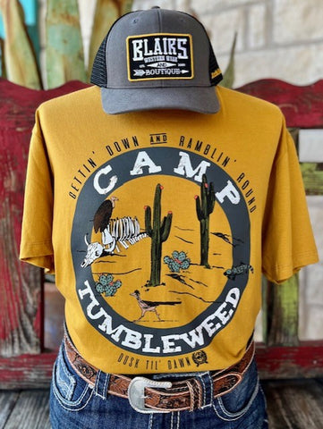 Men's Cinch T-Shirt with Desert Graphic and "Camp Tumbleweed" - MTT1690565 - Blair's Western Wear Marble Falls, TX 