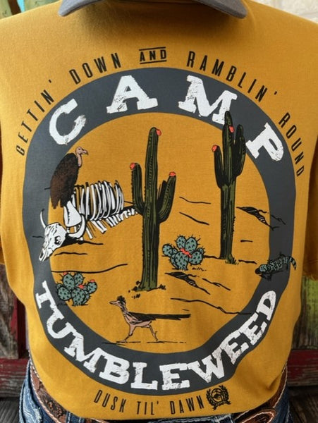 Men's Cinch T-Shirt with Desert Graphic and "Camp Tumbleweed" - MTT1690565 - Blair's Western Wear Marble Falls, TX