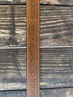 Ladies Brown Tooled Leather Belt with Etched Buckle and Stones - C51299 - BLAIR'S WESTERN WEAR MARBLE FALLS, TX