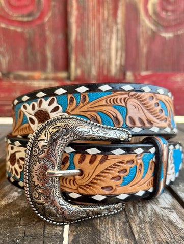 thumbnail image 2 of WHIPPY Western Belts For Men Women Genuine Leather Cowboy Cowgirl Belt 2 of 13