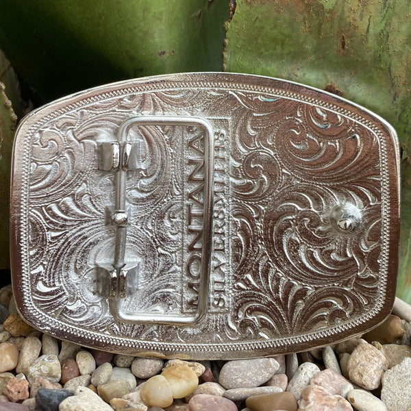 Montana Tri-Color Texas Longhorn Attitude Buckle - A711 - BLAIR'S Western Wear located in Marble Falls TX