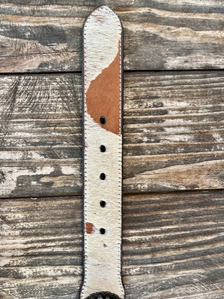 Ladies Leather Belt with Irrodectent Crystals and Conchos - D140002308 - BLAIR'S WESTERN WEAR MARBLE FALLS, TX