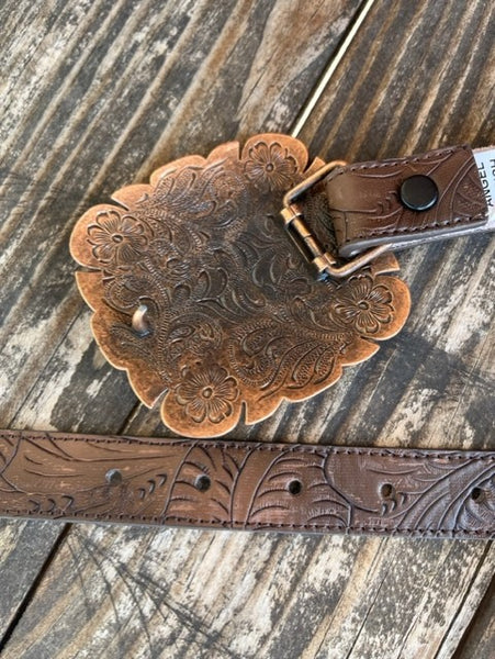 Ladies Oversized Concho Belt in Copper - DA3668 - BLAIR'S WESTERN WEAR MARBLE FALLS, TX