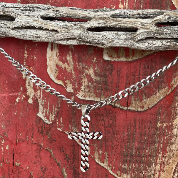 Montana Men's Braided Cross Chain - NC5681 - BLAIR'S Western Wear located in Marble Falls TX 