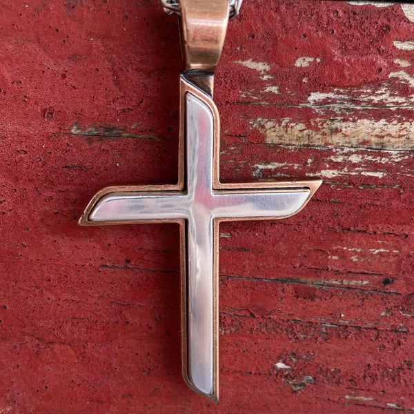 Men's 2-Toned Cross Chain Necklace - 32158 - BLAIR'S Western Wear located in Marble Falls TX