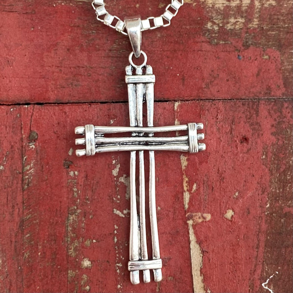 Men's Silver Cross Chain - 22198NJ1 - BLAIR'S Western Wear located in Marble Falls TX