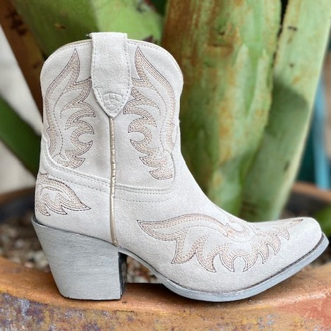Ariat Women's Boot in Bone Suede - 10050899 - Blair's Western Wear Marble Falls, TX 