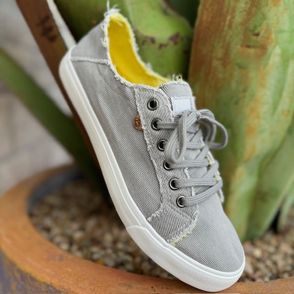 Ladies Washed Grey Lamo Footwear VIta Laceup Shoe (EW910G) - BLAIR'S Western Wear located in Marble Falls TX.