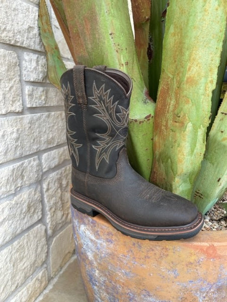 Men's Ariat Soft Square Toe Work Boot in Chocolate - 10017436 - Blair's Western Wear Marble Falls, TX