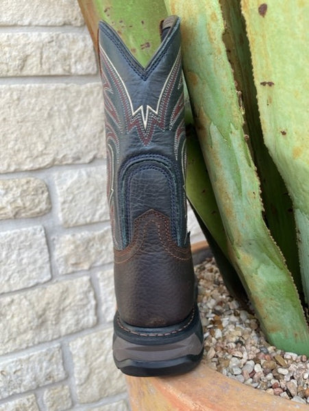 Men's Arait Carbon Toe Work Boot in a Square Toe in Navy/Chocolate - 10038317 - Blair's Western Wear Marble Falls, TX