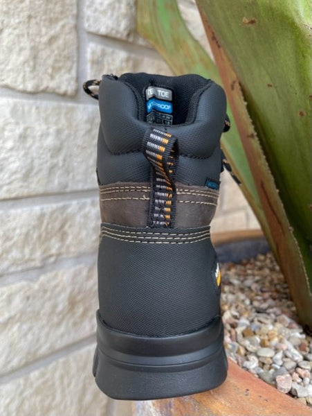 Men's Ariat Steel Toe Work Boot in Chocolate/ Black & Waterproof - 10034673 - Blair's Western Wear Marble Falls, TX