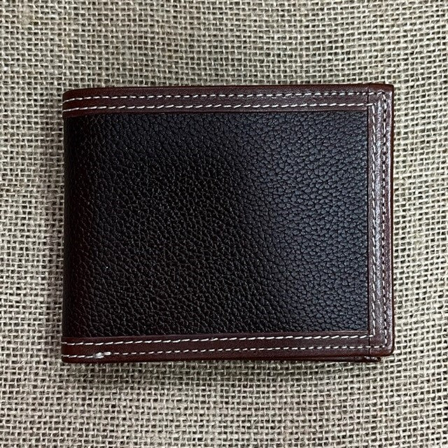 Men's Smooth Leather Bifold Wallet in Chocolate Brown - W325 - Blair's Western Wear in Marble Falls, TX 