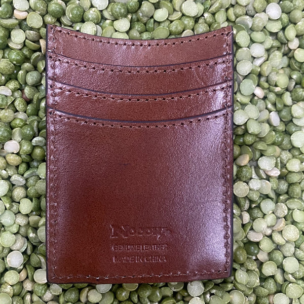 Men's Tooled Basket Weave Magnetic Money Clip Wallet