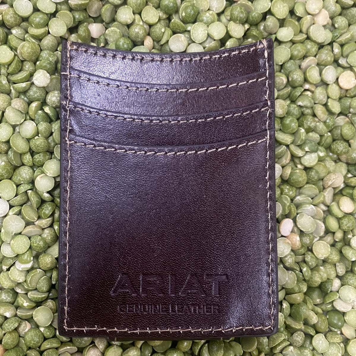 Men's Floral Tooled Leather Magnetic Money Clip Wallet