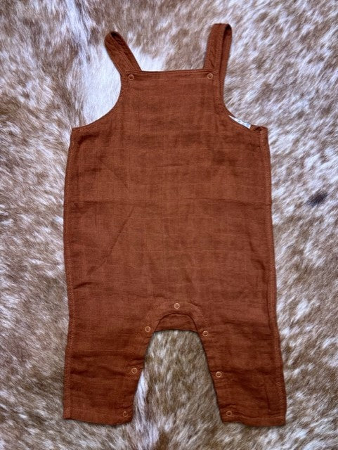 Baby's Rust Brown Overall Romper - 110F2MCA - Blair's Western Wear Marble Falls, TX 