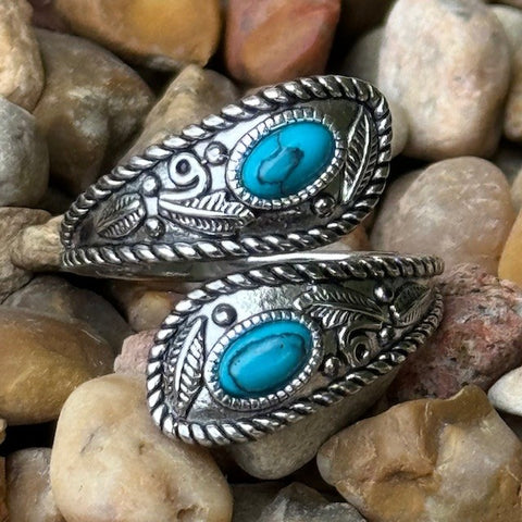 Montana Balancing The Whole Turquoise Open Ring - RG4753 - BLAIR'S Western Wear located in Marble Falls TX 