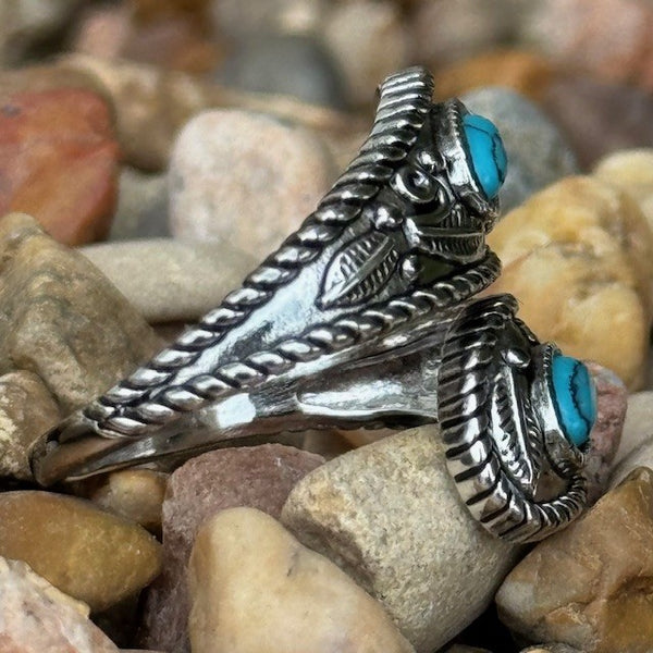 Montana Balancing The Whole Turquoise Open Ring - RG4753 - BLAIR'S Western Wear located in Marble Falls TX