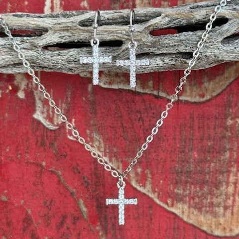 Montana Unwavering Cross Jewelry Set - JS4543 - BLAIR'S Western Wear located in Marble Falls TX 