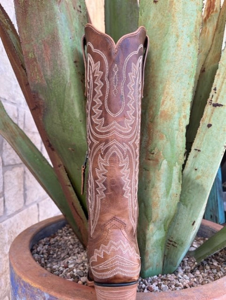 Women's Tall Ariat Boot in Brown & Natural Emrboidery - 10044481 - Blair's Western Wear Marble Falls, TX