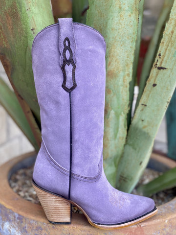 Lilac Rough Out Ladies Western Corral Boot - Z5204 Blair's Western Wear Marble Falls, TX