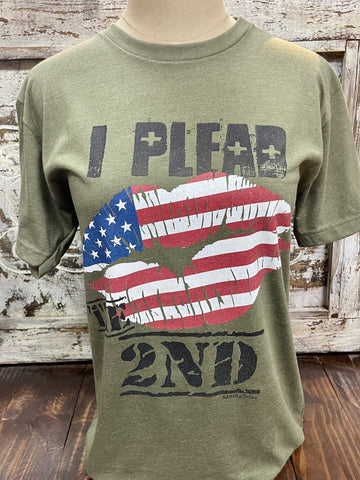 Ladies Tee I Pled the 2nd Americana Flag Kiss - Plead 2nd - Blair's Western Wear Marble Falls, TX