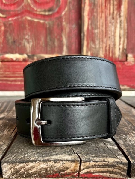 Smooth Black Leather Belt - 100718 - Blairs Western Wear - Marble Falls, TX