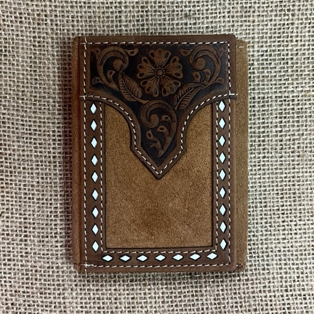 Men's Trifold Tooled Leather Wallet - N5415808 - Blair's Western Wear Marble Falls, TX 