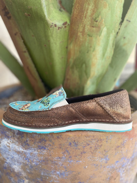 Ariat Women's Cruiser in Copper and Bucking Turquoise - 10040357 - Blair's Western Wear Marble Falls, TX