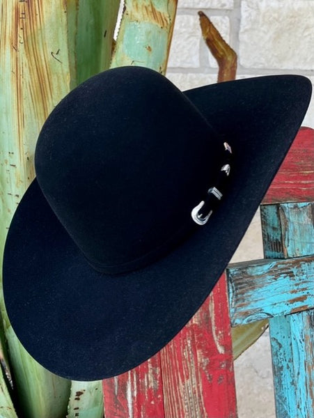 American Hat Company Felt Hat in Black 10x Open Crown - 10x860 - Blair's Western Wear Marble Falls, TX 