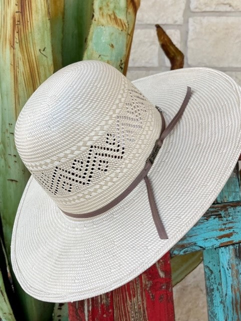 American Hat Co Straw Hat 6600 Open Crown two tone color straw - Blair's Western Wear Marble Falls, TX