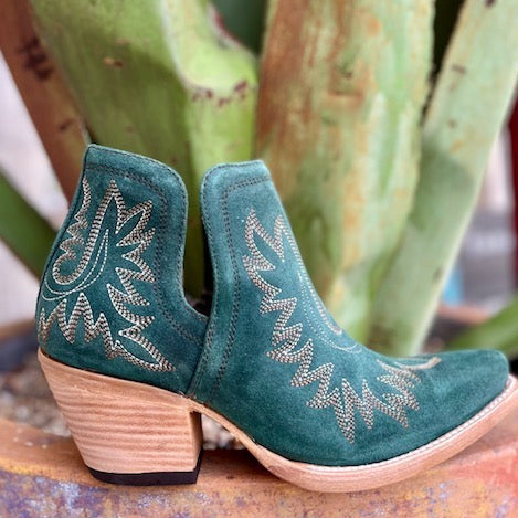 Ariat Women's Bootie in Sage Green With Brown & Tan Embroidery - 10046866 - Blair's Western Wear Marble Falls, TX 