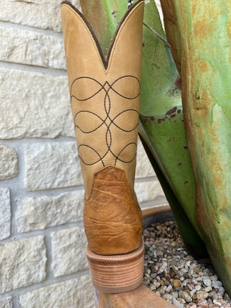 Men's Hyer Boot In Oiled Tan Cutter Toe and Riding Heel - HM12010 - Blair's Western Wear Marble Falls, TX