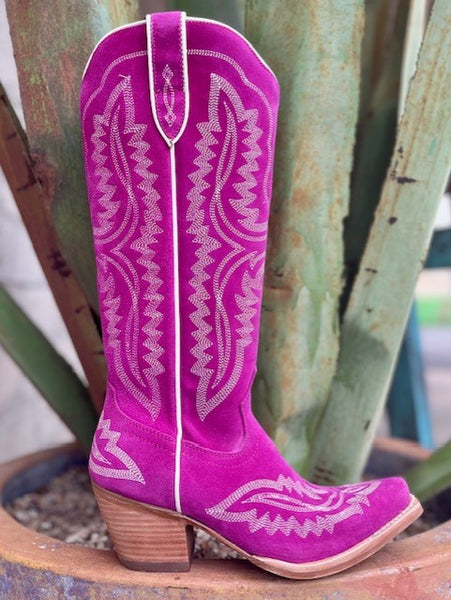 Ladies Hot Pink Suede Boot by Ariat Tall - 10046859 - Blair's Western Wear Marble Falls, TX 