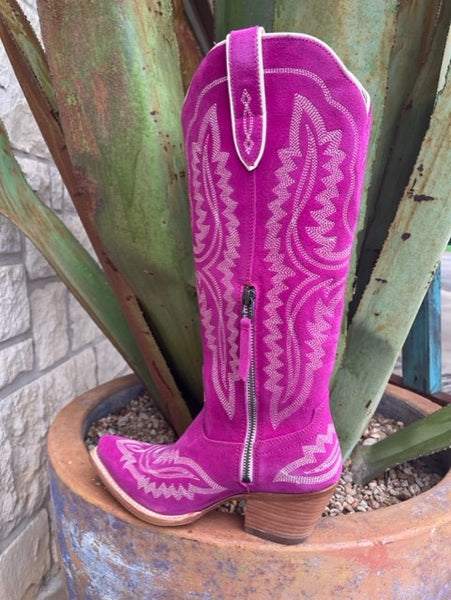 Ladies Hot Pink Suede Boot by Ariat Tall - 10046859 - Blair's Western Wear Marble Falls, TX