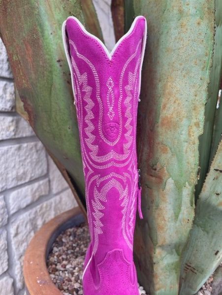 Ladies Hot Pink Suede Boot by Ariat Tall - 10046859 - Blair's Western Wear Marble Falls, TX