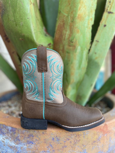 Kids Ariat Boots in Turquoise & Brown - 10038443 - Blair's Western Wear Marble Falls, TX