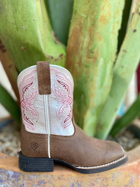 Kids Arait Boots in Pink & Brown - 10036849 - Blair's Western Wear Marble Falls, TX 