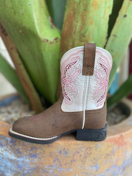 Kids Arait Boots in Pink & Brown - 10036849 - Blair's Western Wear Marble Falls, TX