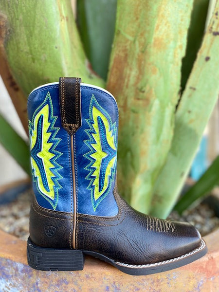 Kids Ariat Boots in Brown, Blue. & Green - 10040259 - Blair's Western Wear Marble Falls, TX 