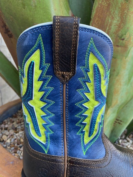 Kids Ariat Boots in Brown, Blue. & Green - 10040259 - Blair's Western Wear Marble Falls, TX