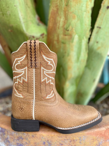 Kids Ariat Boot in Tan & Orange - 100035991 - Blair's Western Wear in Marble Falls, TX 