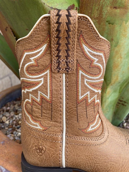 Kids Ariat Boot in Tan & Orange - 100035991 - Blair's Western Wear in Marble Falls, TX