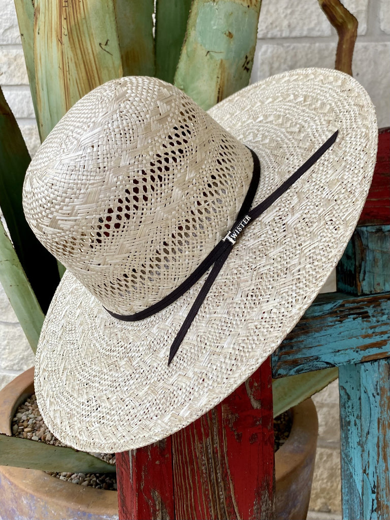 Twister Cowboy Open Crown Straw Hat T73179 - Blair's Western Wear Marble Falls, TX