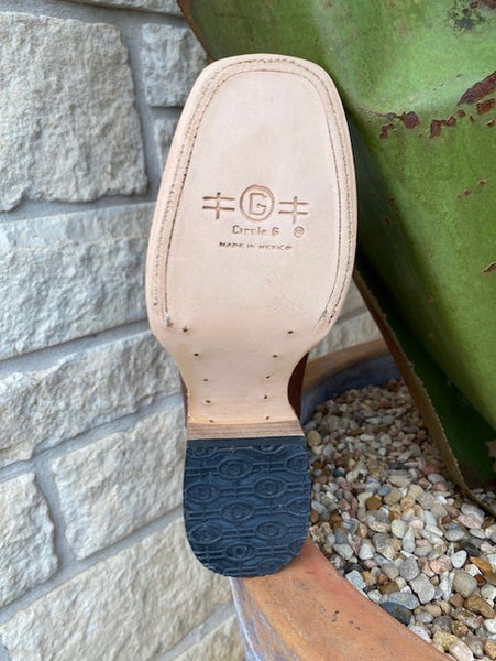 Kids Circle G Boot in Brown & Teal - J7106 - Blair's Western Wear Marble Falls, TX