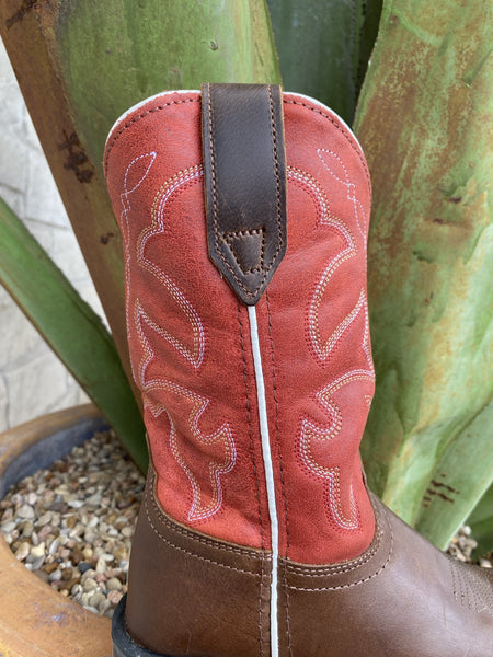 Kids Roper Boot in Red & Brown - 9189112940 - Blair's Western Wear Marble Falls, TX