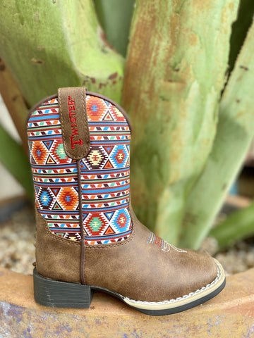 Kids Roper Boot in Colorful Aztec Top with Zipper - 4413502 - Blair's Western Wear Marble Falls, TX 